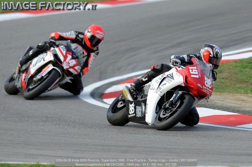 2009-09-26 Imola 0059 Rivazza - Superstock 1000 - Free Practice - Tomas Krajci - Honda CBR1000RR